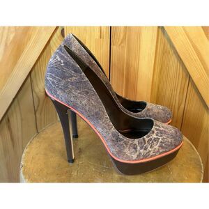 JUST FABULOUS Size 8 5.25" Heel 1.5" Platform Cork Shoes
